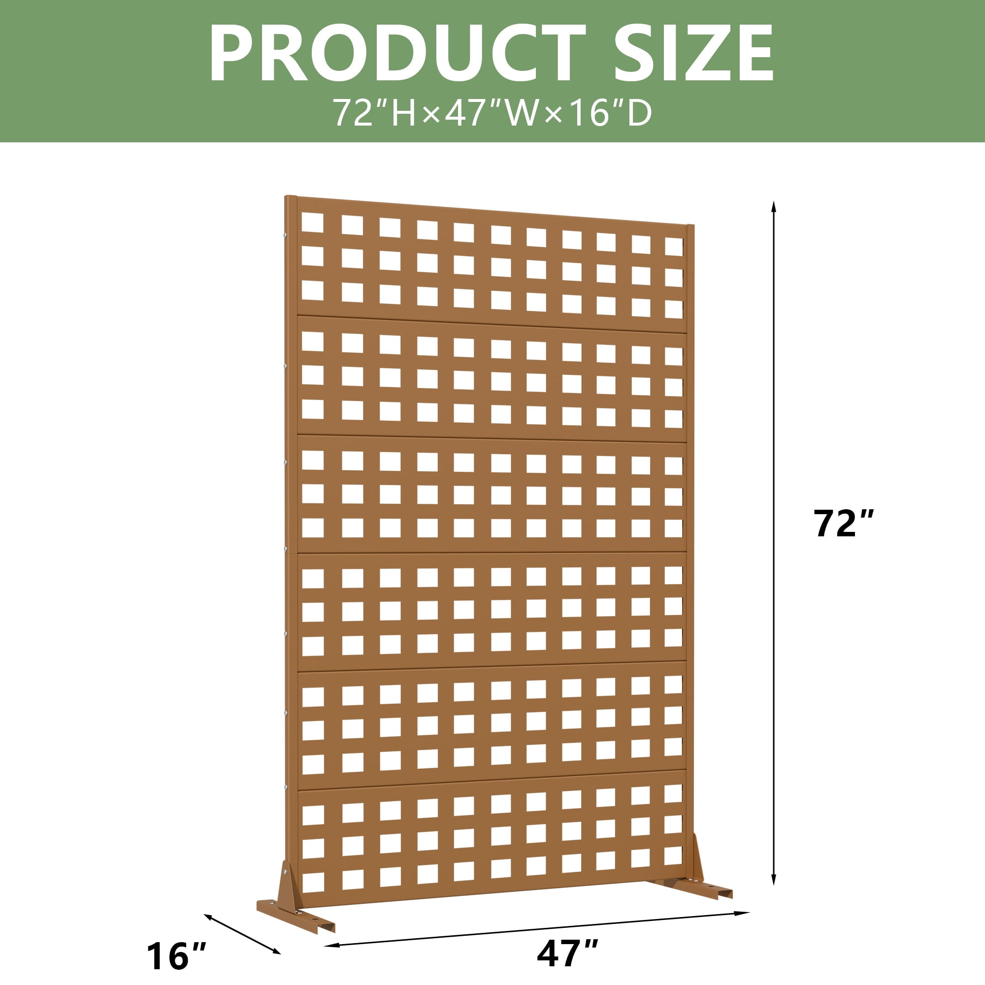 Privacy Metal Screen Fence Panel Horizontal Stripe Pattern