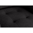 thumbnail image 3 of Victoria Dark Gray Linen Fabric Loveseat Chair Living Room Set with Metal Legs, Side Pockets, and Pillows, 3 of 13