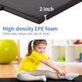 thumbnail image 7 of CL.HPAHKL Folding Gymnastics Mat 4'x8', Extra Thick High Density Tumbling Mat with Carrying Handles, Portable Lightweight Gym Mat Cheer Mat for Kids Adults Home Exercise Yoga Aerobics Fitness, 7 of 7