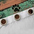 thumbnail image 4 of Homewish Rustic Farmhouse Lodge Kitchen Curtains,Retro Dog Paw Print Black Out Curtains Pack of 2 (42x63 Each),Brown Green, 4 of 6