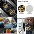 thumbnail image 5 of Jeiento Sunflower Car Seat Covers Front Rear Split Bench Full Set Steering Wheel Seat Belt Pads Coasters Armrest Pad Cow Print Keychain Chapstick Holder, 13 PCS Auto Interior Sets, 5 of 8
