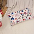 thumbnail image 4 of 4th of July Pillow Covers 12x20 Inch Stars Firework Freedom Decor Patriotic Holiday Pillow Case Independence Memorial Day Decorations for Home Sofa Couch(Red) AA521-12, 4 of 6