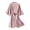 Pink, variant on Lixiuxyad Satin Kimono Robe For Mid Length Bathrobe Soft Lingerie Sleepwear Gown Elegant Housecoat With Pockets,Pink
