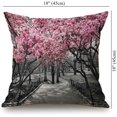 thumbnail image 4 of Throw Pillow Cover Blossoms in Central Park Landscape Cherry Trees Forest Spring Season Picture Decorative Pillow Case Funny Home Decor Square 18 x 18 Inch Cushion Pillowcase, 4 of 5