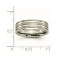 thumbnail image 6 of Chisel Titanium Brushed and Polished 6mm Grooved Band, 6 of 7