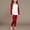 Red, variant on WAVSUF Girls Sets 2 Piece Long Sleeve Top and Leggings Round Neck Soft Stretch Spring Comfort Home Outfits Pink 7-8