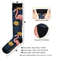 thumbnail image 3 of FORMRS Womens Knee High Socks Casual Long Thick Travel Daily Wear, 1 Pair, Floral Flamingo, 3 of 6