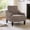 Brown, variant on Mid Century Modern Upholstered Accent Chair with Armrests and Side Pocket, Chenille Fabric, Solid Wood Legs, Comfy Reading Seat for Living Room, Bedroom, Beige