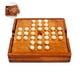 thumbnail image 3 of Tablero De Solitario De Madera, Tablero De Ajedrez De Mármol, Tablero De Juego Con Caja De Almacenamiento, 33 Canicas Para El Hogar, Adultos, Niños Mayores De 6 Años Yuarrent FN002600-00, 3 of 6