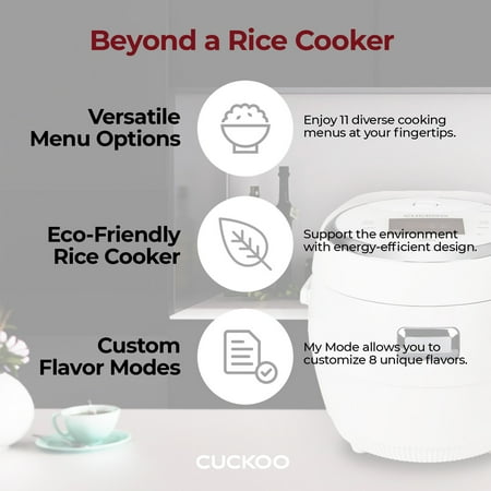 CUCKOO ELECTRONICS - Cuckoo 10-cup Multifunctional Micom Rice Cooker and Warmer – 16 built-in programs - White