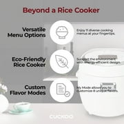 CUCKOO Micom Rice Cooker 10-Cup Uncooked / 20-Cup Cooked with Nonstick Inner Pot, Large Rice Maker with 16 Menu Options, Fuzzy Logic Technology, Auto Clean Mode, LCD Display, White (CR-1020F)