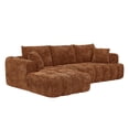 thumbnail image 6 of 108" W Modular Sectionals Sofa,Cloud Boneless Couch with Chaise,Chenille Tufted Deep Seat L Shaped Couch,Modern Compression Foam Sofa for Living Room Bedroom,No Assembly Required(Right Facing,Orange), 6 of 10