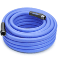 thumbnail image 2 of (2 pack) Kotto 100 ft Heavy Duty Garden Hose, Water Hose for Outside with 10 Spray Nozzles, Brass Connector, Leak-Proof, Blue, 2 of 8