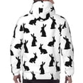 thumbnail image 7 of Honeii Black Rabbit Pattern Mens Hoodies Men's Loose Sleeve Sweatshirt,Pullover Hooded Sweatshirt for Men,Essentials Hoodie-4X-Large, 7 of 7