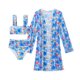 thumbnail image 5 of Trajes de Baño de Bikini de Mujer con Correas Impresas V Sexy Split Set de Tres Piezas, Diseño de Corte Alto para la Piscina de Playa Y las Vacaciones de Verano, 5 of 9