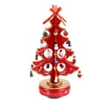 thumbnail image 1 of MasteelfCA Classic Music Box Wooden Clockwork Design Christmas Tree With Pendants Miniature Handmade Music Box For Birthday Valentine's Gift (Red), 1 of 7