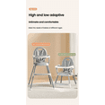 thumbnail image 5 of 3-in-1 Baby High Chair & Baby Feeding Chairs & Baby scooter with Portable Dining Chairs for 0-36 Months,Steel Pipes,Pink, 5 of 9