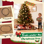 UQN Electric Train Set Toy, Alloy Toddler Model Train Set with Smokes, Lights & Sound, Christmas Train Set with Steam Locomotive Engine, Educational Gift Toy Train for Boys Girls Age 2 3 4 5 6 Kids