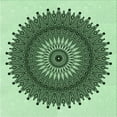 thumbnail image 1 of Ahgly Company Machine Washable Indoor Square Transitional Medium Forest Green Area Rugs, 5' Square, 1 of 7