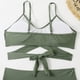 thumbnail image 5 of Conjuntos De Bikini De Cintura Alta Conjuntos de bikini de cintura alta para mujer Traje de baño sexy de ropa de playa simple dividida (Verde L) Ygjytge para Mujer Verde T S, 5 of 8