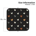 thumbnail image 2 of Lsque Funny Chicken Pattern 4" Drink Coasters Set of 4, PVC Leather Absorbent Coasters, Table Coaster Set Decorative Coffee Cup Coasters Housewarming Gift -Square, 2 of 6