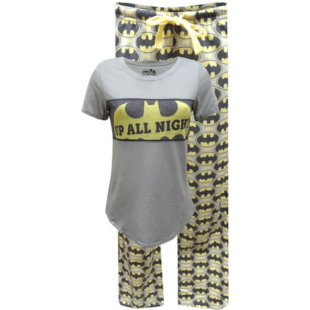 DC Comics Batman Batgirl Up All Night Plus Size Cotton Pajama