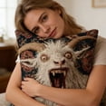 thumbnail image 6 of 18x18 Pillow Cover,Screaming Goat Plush, Funny Animal Throw Pillow with Soft Design,Decorative Pillowcase with Material, Home Decor Accent,Cushion Cover for Bed Couch Chair Bedroom Living Room(A), 6 of 7