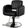 thumbnail image 2 of Baasha Premium Black and Gold Hair Salon Chair, Comfortable Stylist Chair with Memory Sponge, 360° Swivel, Steel Frame, Weight Capacity Up to 440 lbs, 2 of 7