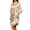 Beige, variant on Women's 2 Piece Satin Pajama Set Fuzzy Fur Trim Pajama Lounge Sets Pj Sleepwear Party Holiday Day Pajamas