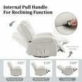 thumbnail image 3 of Lnsenfin Oversized Swivel Rocker Recliner Chair for Adults with Massage for Living Room,Beige, 3 of 6