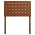 thumbnail image 4 of Sparta Weave Vegan Leather Twin Headboard in Walnut Brown, 4 of 9