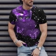 thumbnail image 5 of Charella Carnival T-shirts for Men Mardi Gras Decorations Short Sleeve Crewneck Tops 2024 Men Clothing Casual Fashion,Purple,XXXXL, 5 of 5