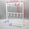 thumbnail image 2 of ABCISI 1 PC Tabletop Hook Rack – Jewelry Display Stand – Metal Retail Counter Display Stand for Necklace Bracelets, Earrings, Ring, Keys, Watches (White), 2 of 13