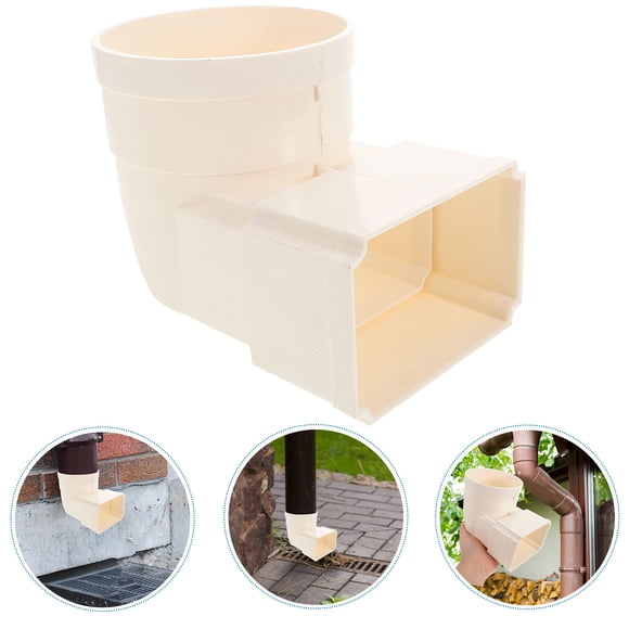OULII Gutter Splash Rain Water Collector System PVC Water Management Homeowners 1Pcs