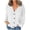 White, variant on KIHOUT Fall New Women's Casual Solid Color V-Neck Button Cardigan Long Sleeve Shirt Tops