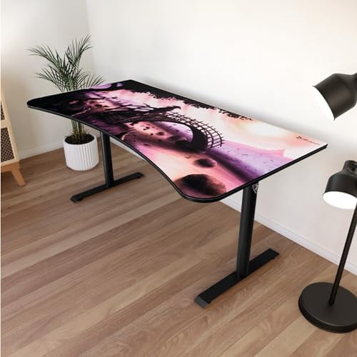 Arozzi Arena Gaming Desk Mat, Full Surface Custom Desk Pad, Interchangeable, Water Resistant & Washable Computer Desk Mouse Pad with Stitched Edges (D015)