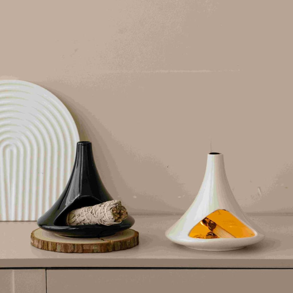 Oasiva Ceramics Smudging Bowl Holder Desktop Incenses Burners For Stick Coils Modern Tabletop Decoration Gift
