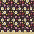 thumbnail image 1 of Floral Fabric by the Yard, Continuous Daisy Flowers in Colorful Composition Illustration Pattern, Upholstery Fabric for Dining Chairs Home Decor Accents, Dark Maroon Multicolor by Ambesonne, 1 of 5