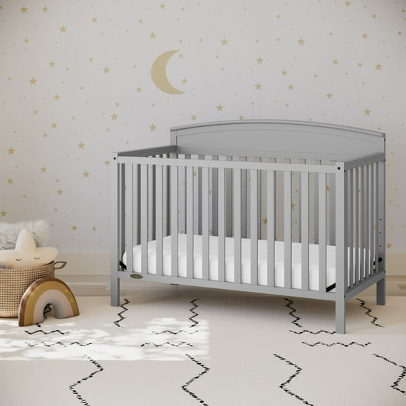Graco Benton 5-in-1 Convertible Baby Crib, Pebble Gray