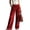 177#Red, variant on Womens Fall Corduroy Pants High Waisted Wide Leg Relaxed Fit Button Front Trousers With Hand Pockets Red S