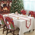 thumbnail image 4 of Christmas Chair Covers Set of 1 Cartoon Snowman Hold Star Pine Xmas Balls Snow Red Chair Back Covers Stretch Removable Washable Slipcovers Protector for Dining Room Kitchen Party Decor, 4 of 5