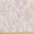 thumbnail image 1 of Nautical Fabric by the Yard, Abstract Marine Coral Branches Twigs Plants Grungy Pastel Colored Drawing, Upholstery Fabric for Dining Chairs Home Decor Accents, Eggshell Pale Pink by Ambesonne, 1 of 5