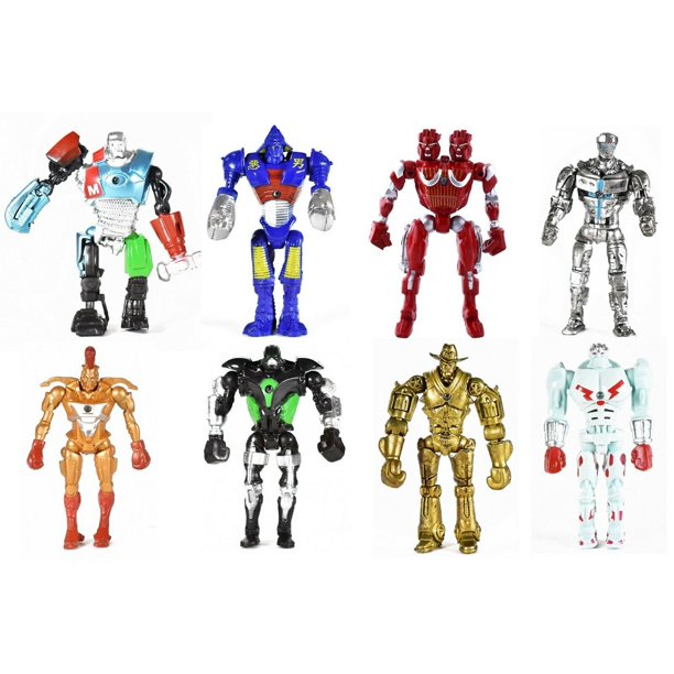 Pack of 8 Real Steel Movable Action Figures Toys Atom, Ambush, Noisy
