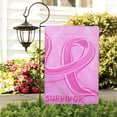 thumbnail image 3 of Breast Cancer Garden Flag Double Sided Winter Breast Cancer Pink Flag Outdoors 12.5 X18 Inch Decorative Garden Flag, 3 of 4