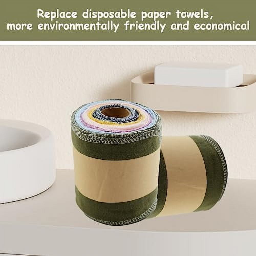 Simnice Reusable Toilet Paper Cloth — 60 Pack Reusable Toilet Paper Washable Roll，Cotton Flannel Bidet Towels Wipes Absorbent