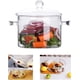 thumbnail image 1 of Olla de vidrio para cocinar - Cacerola de vidrio de 2L/67oz Juego de utensilios de cocina hechos a mano de vidrio de borosilicato resistente al calor, 1 of 4