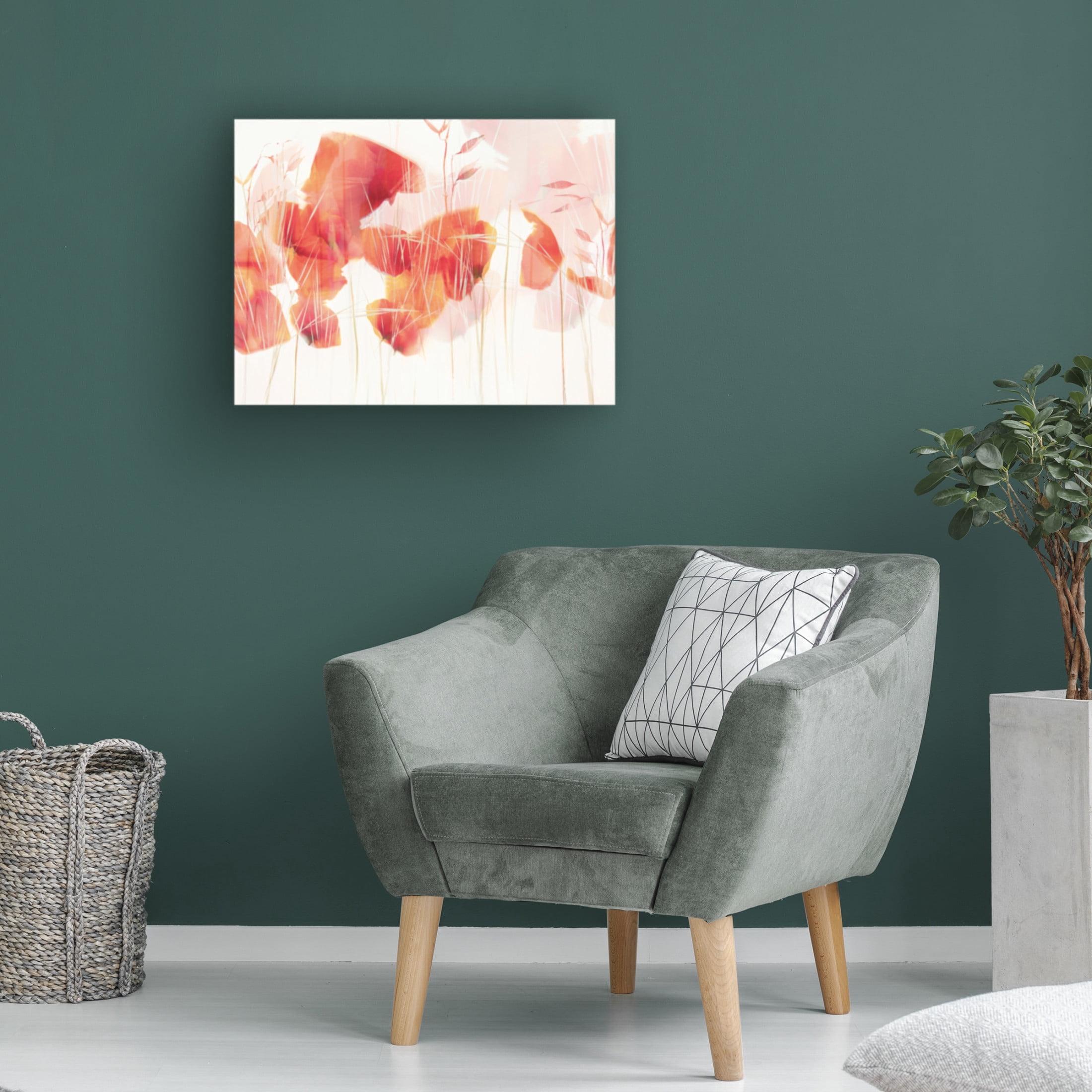 Trademark Fine Art Nel Talen Modern poppies Canvas Wall Art