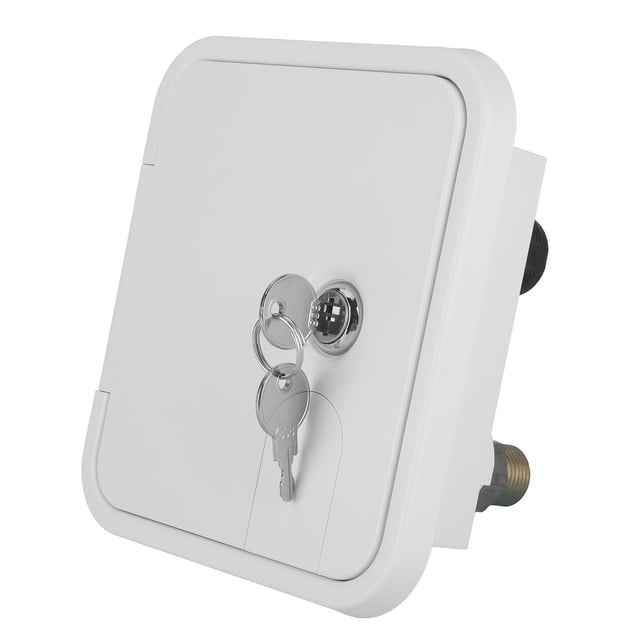 Entrée d'eau carrée RV, 6,55x6in / 166x152 mm RV Entrée en forme carrée pour les camping-cars