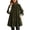 Dark Green-#q006, variant on Women Corduroy Swing Shirt Coat Stand Collared 3/4 Sleeve Button Down Casual Jacket 2026 Fall Winter Loose A Line Outerwear Shacket with Side Pockets,Dark Green L