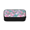 thumbnail image 2 of TEQUAN Large Capacity Pencil Case, Modern Pink Leopard Animal Pattern Pencil Pouch 2 Compartments Pencil Bag (Black), 2 of 7